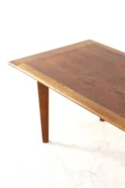 Table basse en teck avec chêne - moderne du milieu du siècle - vintage