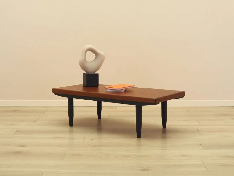 Table basse en teck, Danemark, années 1970