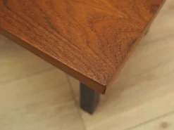 Table basse en teck danois avec base en métal, années 1960