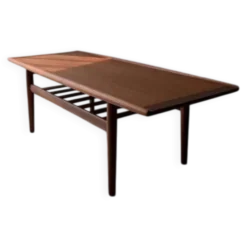 Table basse en teck Grete Jalk Glostrup Møbelfabrik années 1960