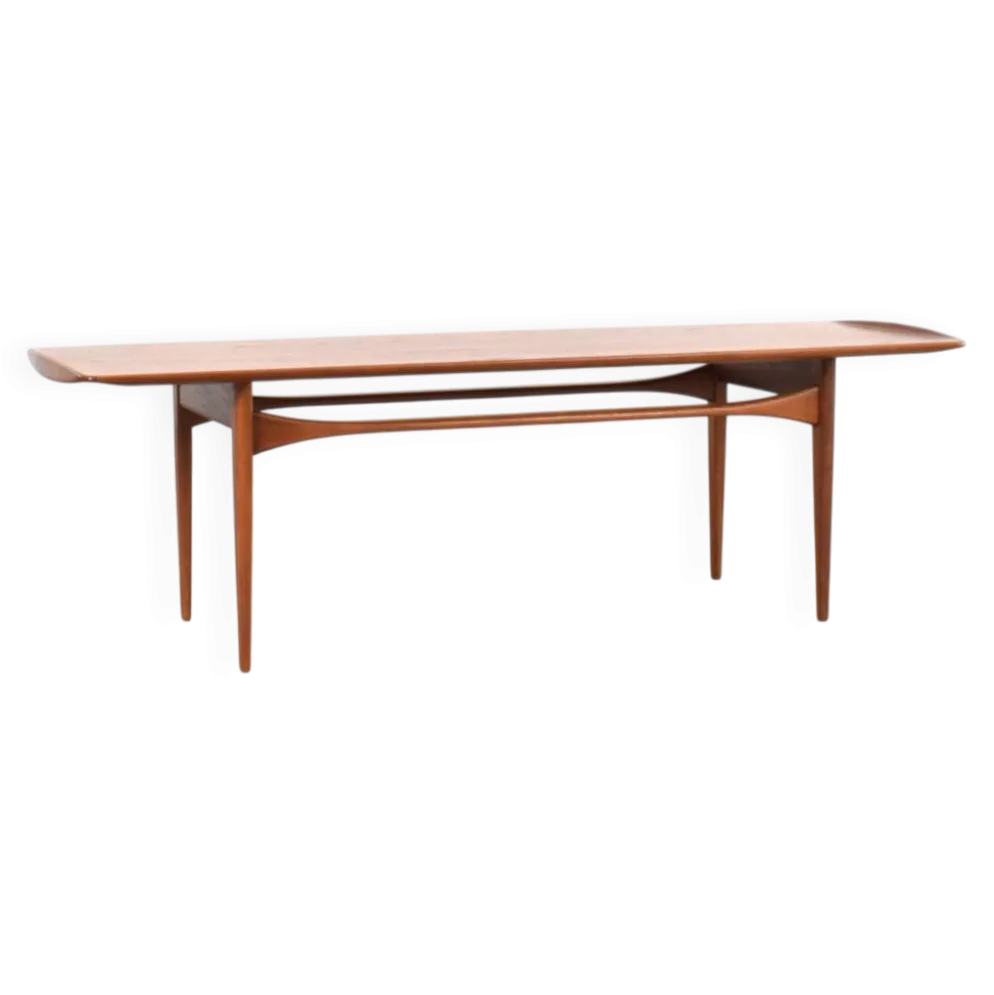 Table basse en teck par Tove et Edvard Kindt-Larsen pour France & Son, années 1960.