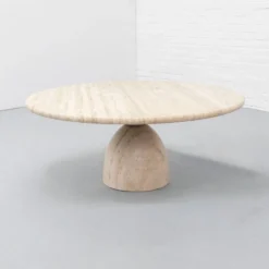 Table basse en travertin 'Finale' par Draenert années 1970