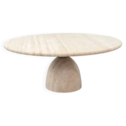 Table basse en travertin 'Finale' par Draenert années 1970