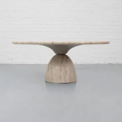 Table basse en travertin 'Finale' par Draenert années 1970