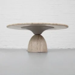 Table basse en travertin 'Finale' par Draenert années 1970