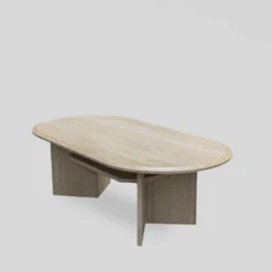Table basse en travertin italien vintage, années 1970.