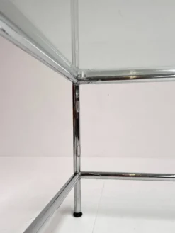 Table basse en verre carré 71 x 71 cm, années 1990