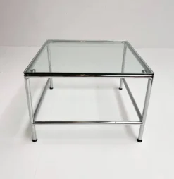 Table basse en verre carré 71 x 71 cm, années 1990