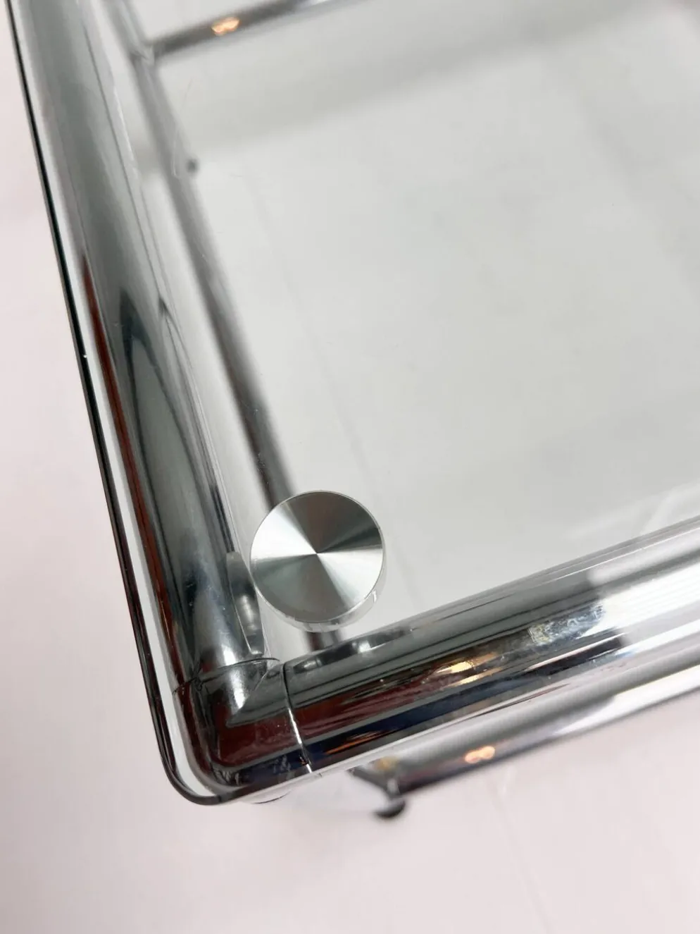 Table basse en verre carré 71 x 71 cm, années 1990