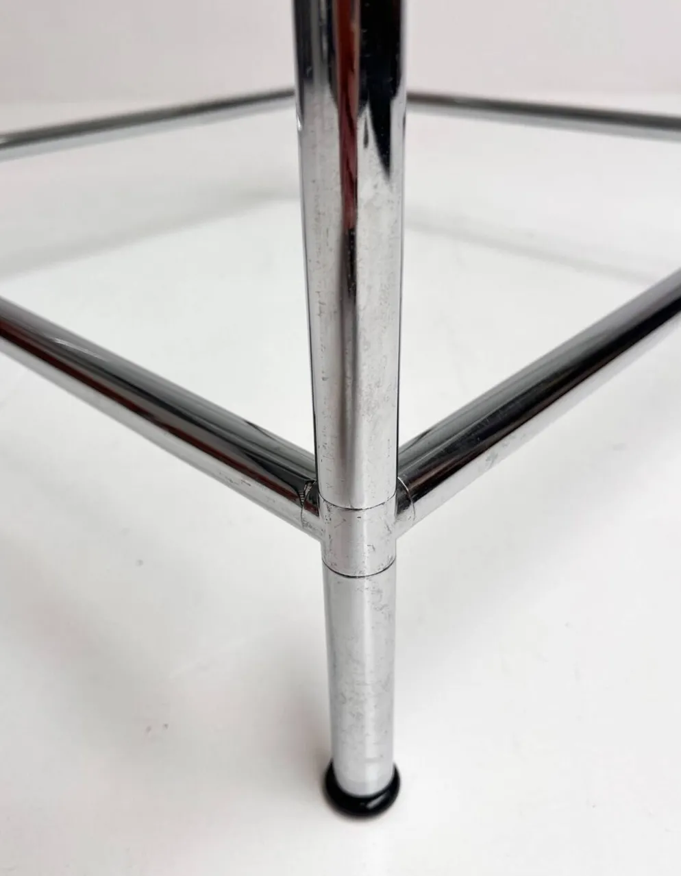 Table basse en verre carré 71 x 71 cm, années 1990