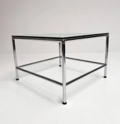 Table basse en verre carré 71 x 71 cm, années 1990