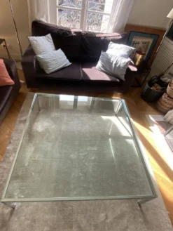 Table basse en verre florence de knoll 120x120