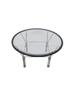 Table basse en verre industriel des années 1970