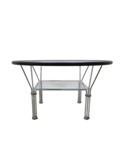 Table basse en verre industriel des années 1970
