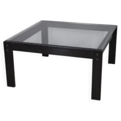 Table basse en verre vintage ! modèle sanmarco par gae aulenti pour zanotta, 1970
