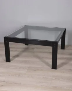 Table basse en verre vintage ! modèle sanmarco par gae aulenti pour zanotta, 1970