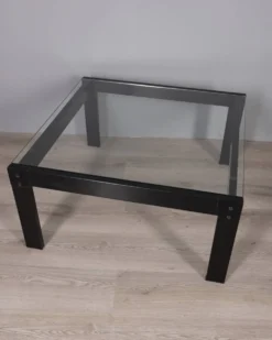 Table basse en verre vintage ! modèle sanmarco par gae aulenti pour zanotta, 1970