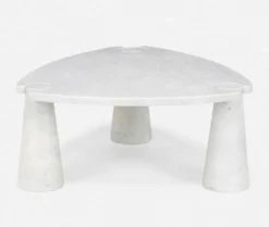Table basse Eros en marbre blanc de Carrare par Angelo Mangiarotti pour Skipper, années 1990.