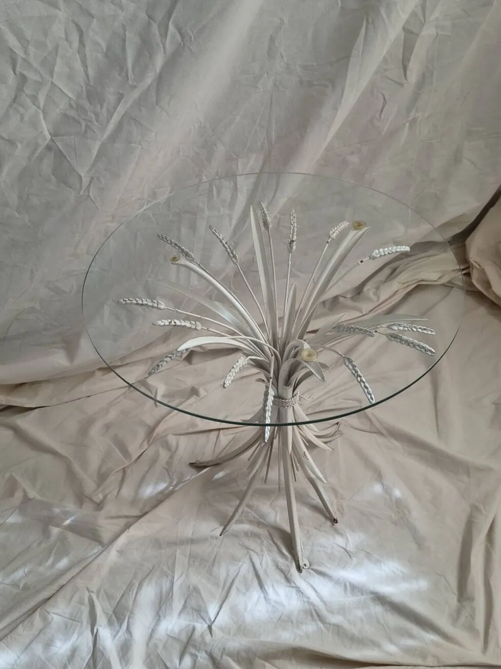 Table basse gerbe de blé fin années 1960