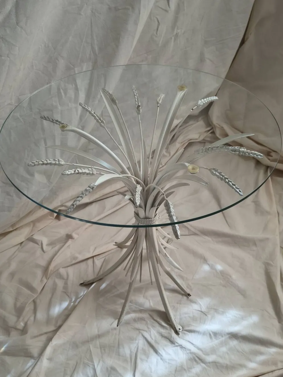 Table basse gerbe de blé fin années 1960