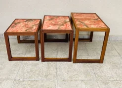 Table basse gigogne en marbre 1960