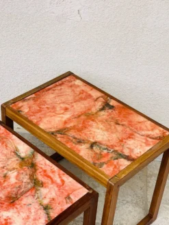 Table basse gigogne en marbre 1960