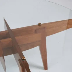 Table basse géométrique par Gio Ponti pour Giordano Chiesa, années 1950.