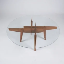 Table basse géométrique par Gio Ponti pour Giordano Chiesa, années 1950.