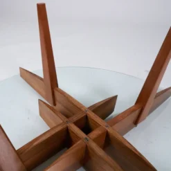 Table basse géométrique par Gio Ponti pour Giordano Chiesa, années 1950.