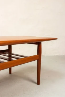 Table basse Grete Jalk vintage teck mid-century années 60 danois