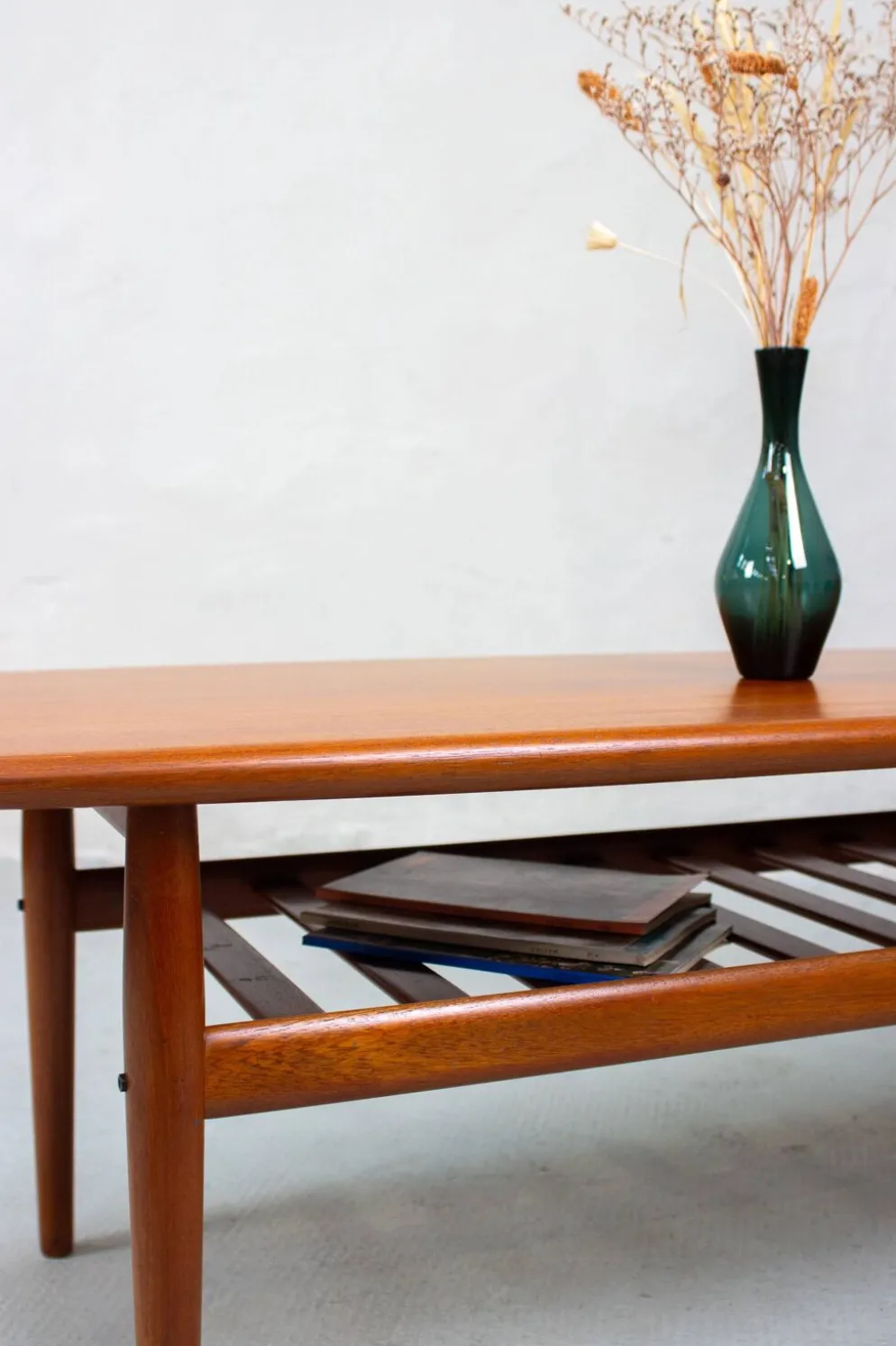 Table basse Grete Jalk vintage teck mid-century années 60 danois