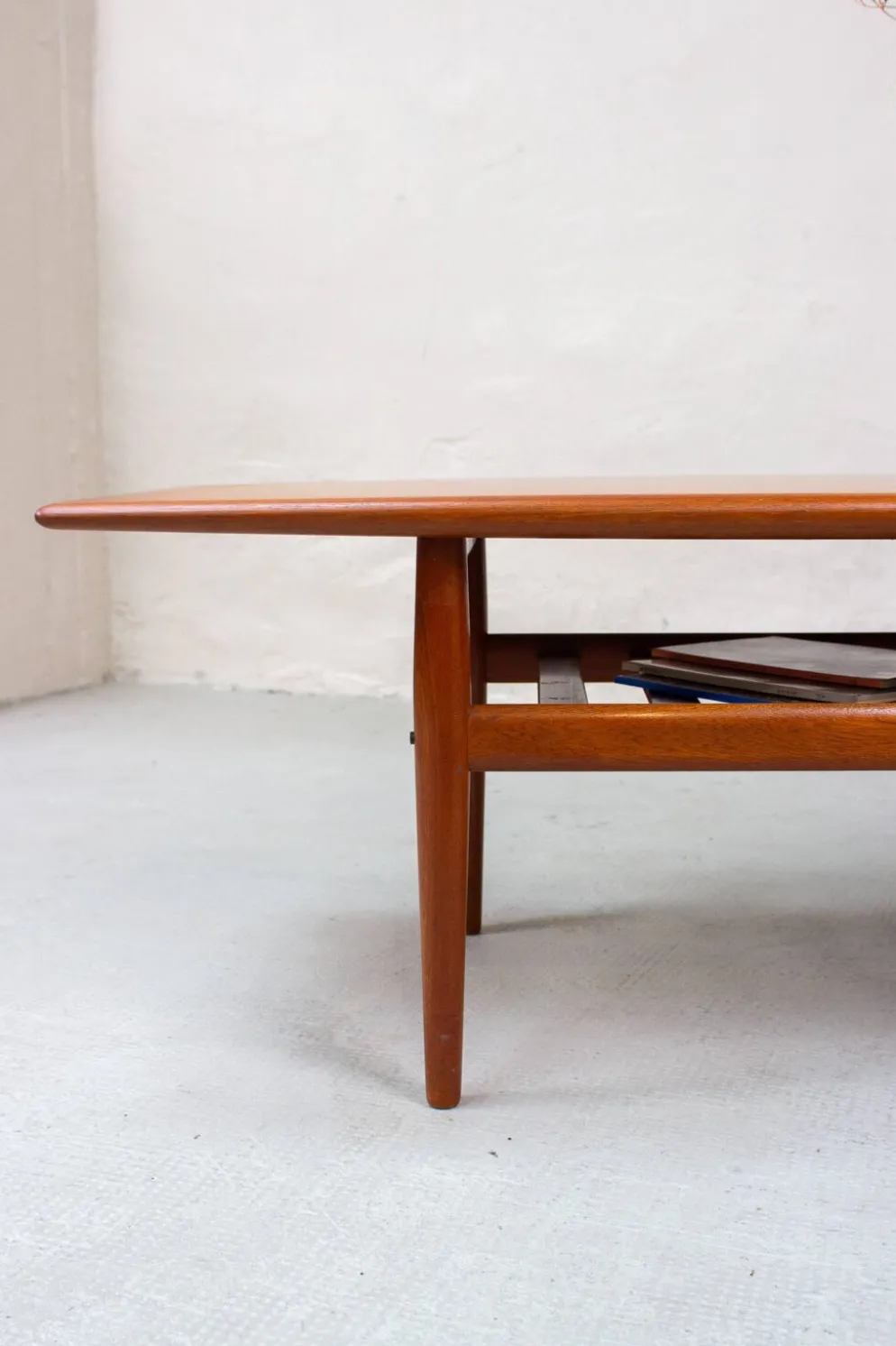 Table basse Grete Jalk vintage teck mid-century années 60 danois