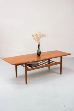 Table basse Grete Jalk vintage teck mid-century années 60 danois