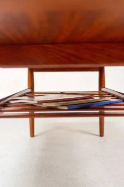 Table basse Grete Jalk vintage teck mid-century années 60 danois