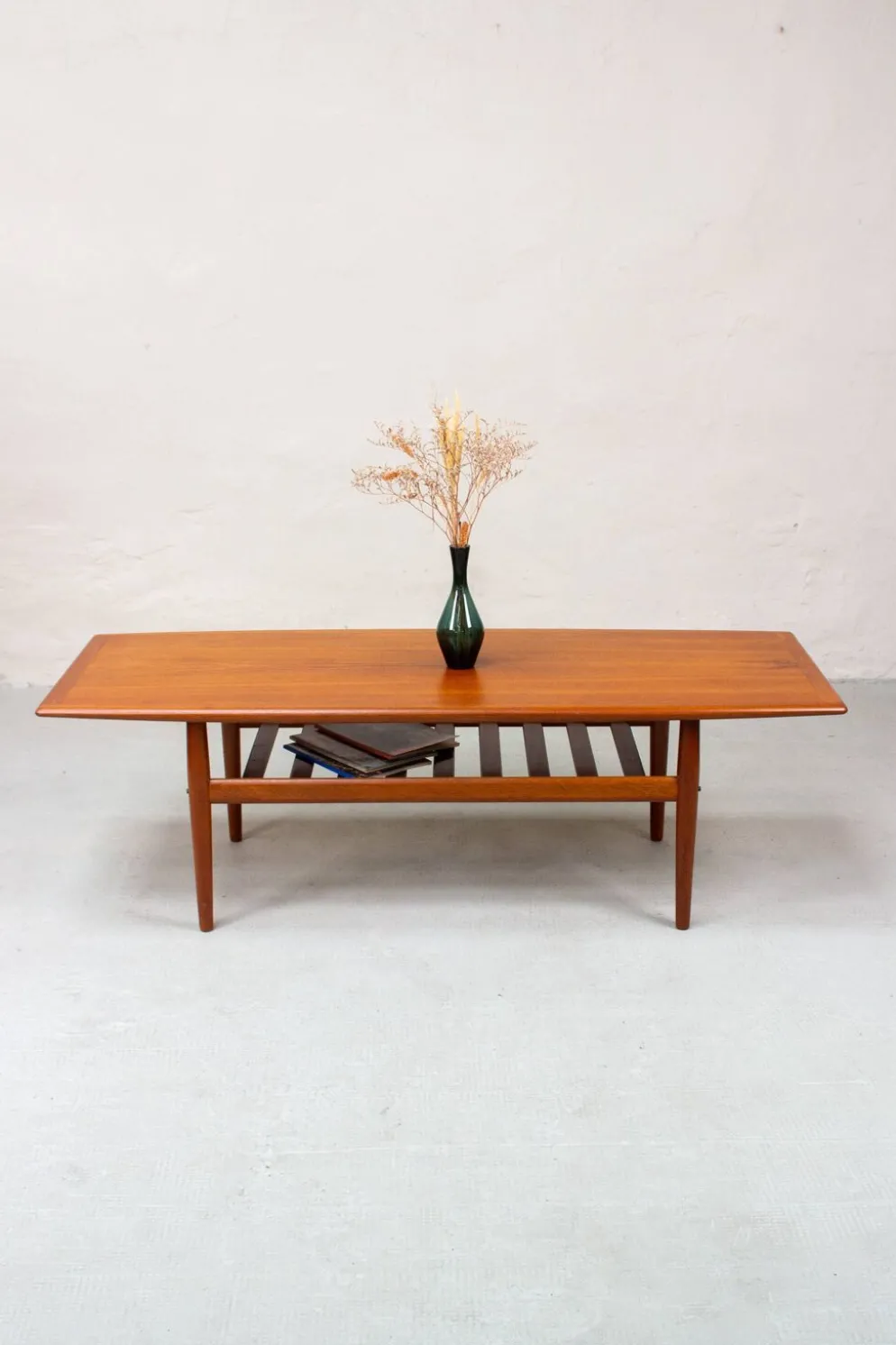 Table basse Grete Jalk vintage teck mid-century années 60 danois