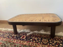 Table basse iconique "Herbier" par Roger Capron – Vallauris, année 60