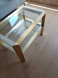 Table basse Laiton Vintage