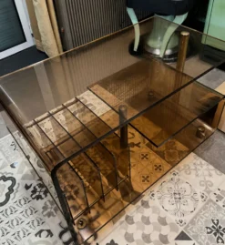 Table basse / meuble vinyles Michel Dumas – Roche Bobois – années 70