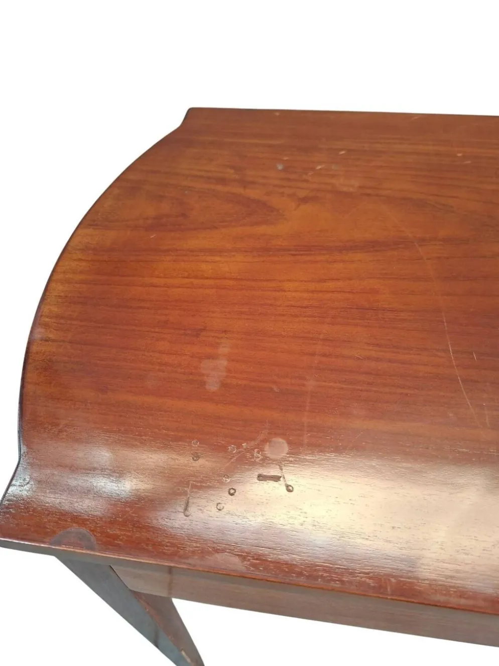 Table basse Mid-Century Modern des années 60 en bois précieux, design vintage.