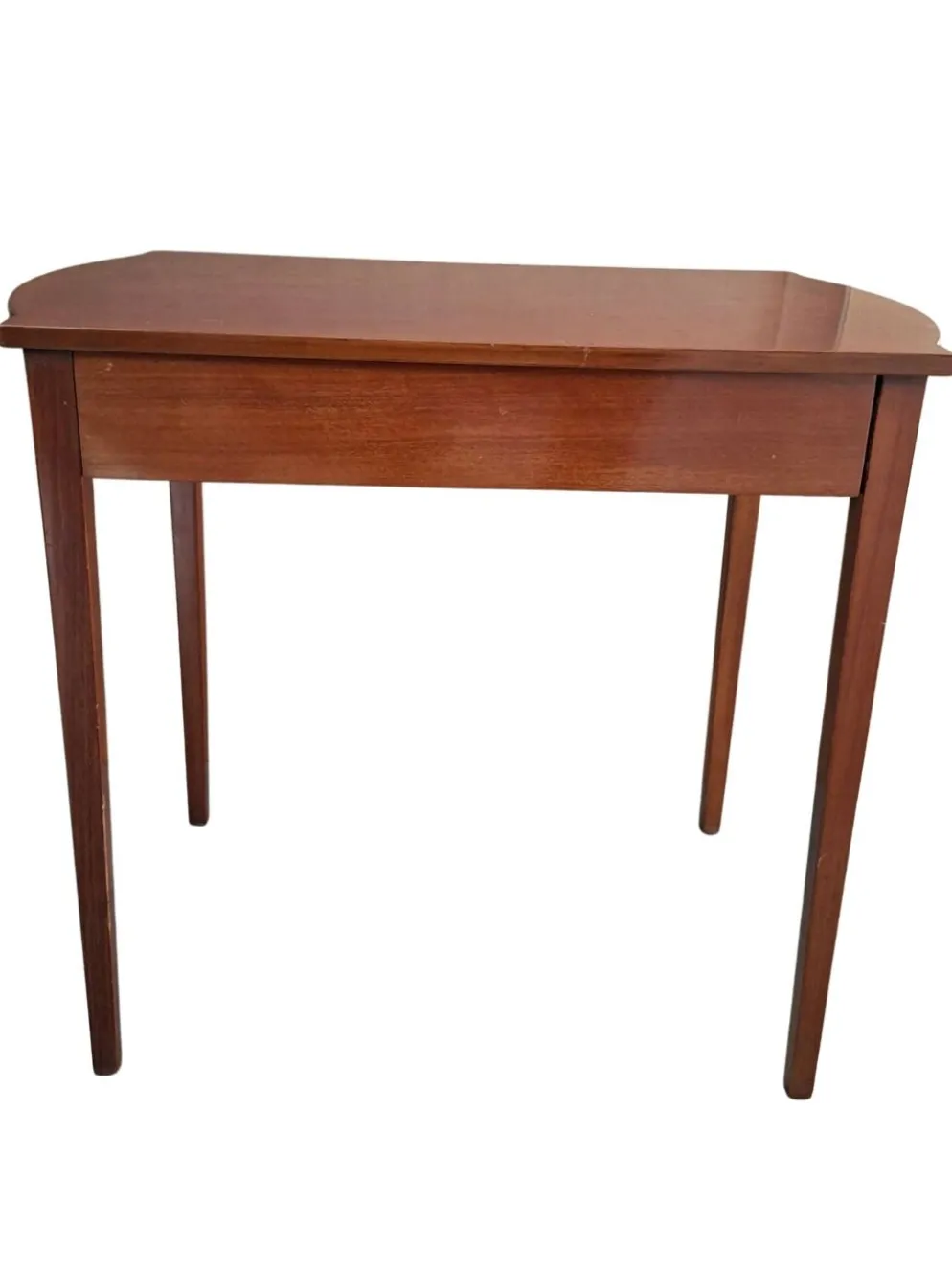 Table basse Mid-Century Modern des années 60 en bois précieux, design vintage.