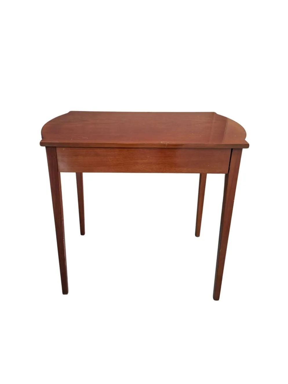 Table basse Mid-Century Modern des années 60 en bois précieux, design vintage.