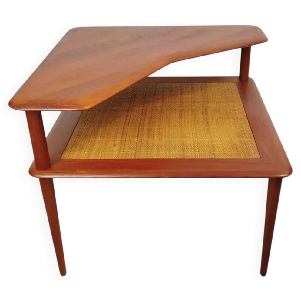 Table basse Minerva Hvidt & Orla, teck, France & Son, années 60