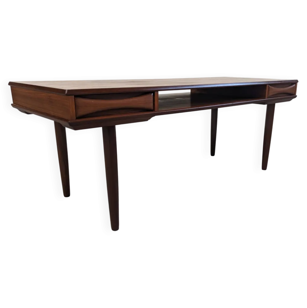 Table basse moderniste en teck de Arne Vodder pour Dyrlund, Danemark 1960