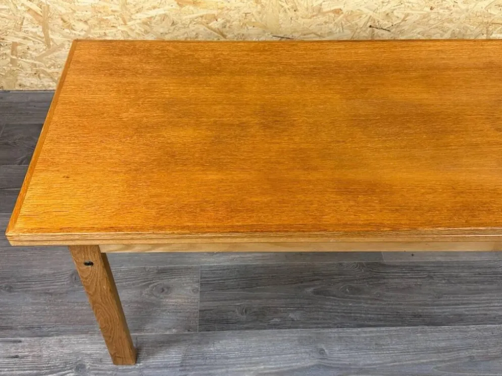Table basse ou de salle à manger en chêne ajustable design danois des années 1960-1970