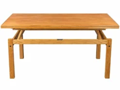 Table basse ou de salle à manger en chêne ajustable design danois des années 1960-1970