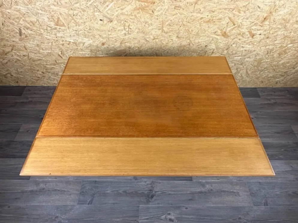 Table basse ou de salle à manger en chêne ajustable design danois des années 1960-1970