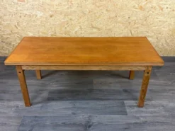 Table basse ou de salle à manger en chêne ajustable design danois des années 1960-1970