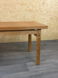 Table basse ou de salle à manger en chêne ajustable design danois des années 1960-1970