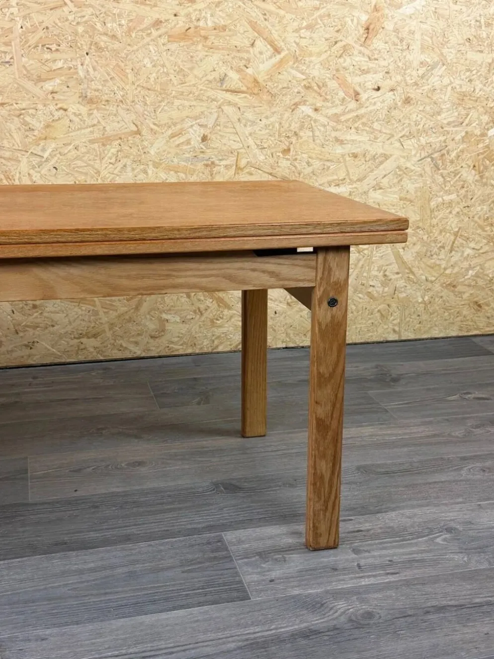 Table basse ou de salle à manger en chêne ajustable design danois des années 1960-1970