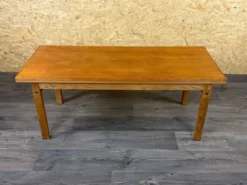Table basse ou de salle à manger en chêne ajustable design danois des années 1960-1970